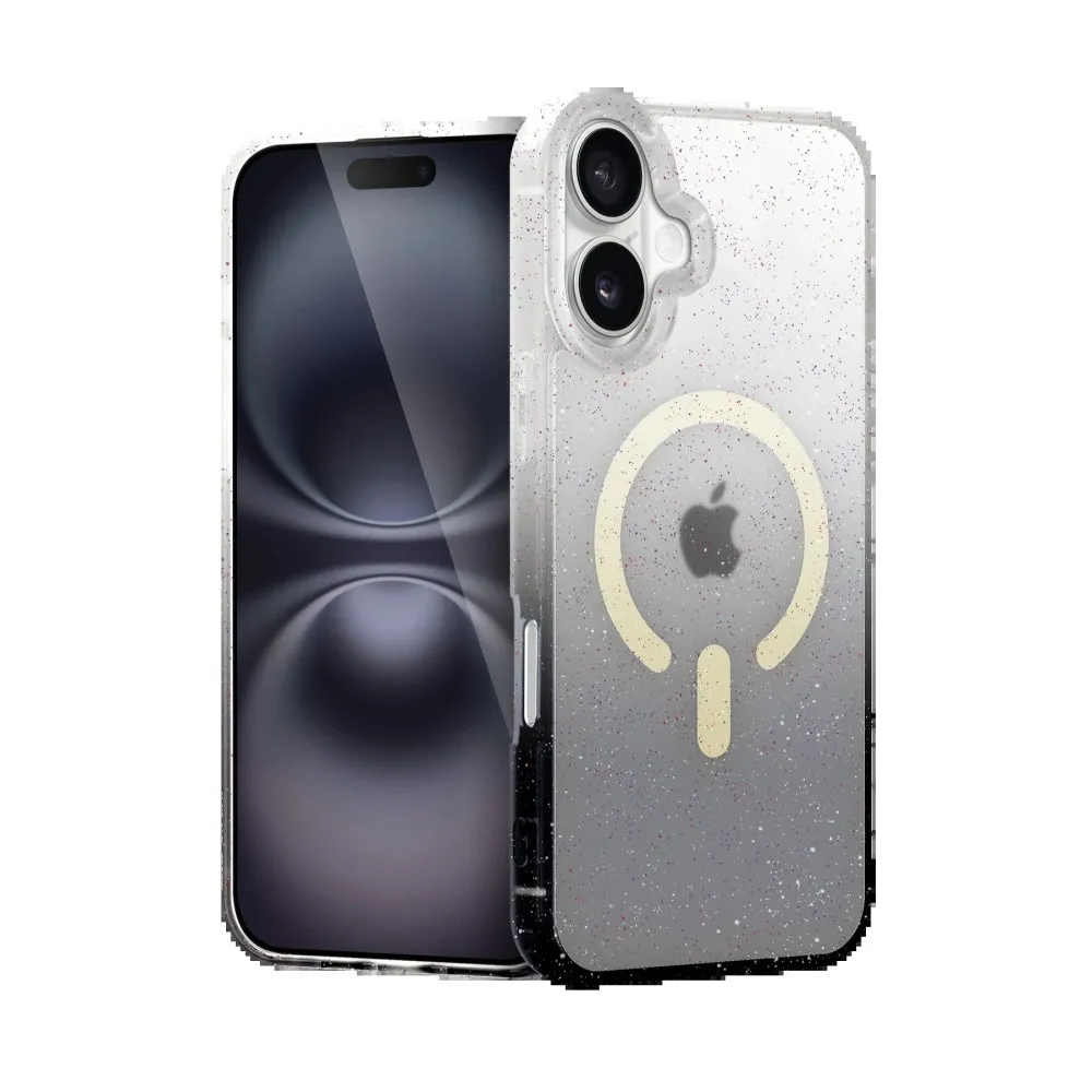 Newface Apple Iphone 16 Pummel Shiny Magsafe Kapak - Siyah