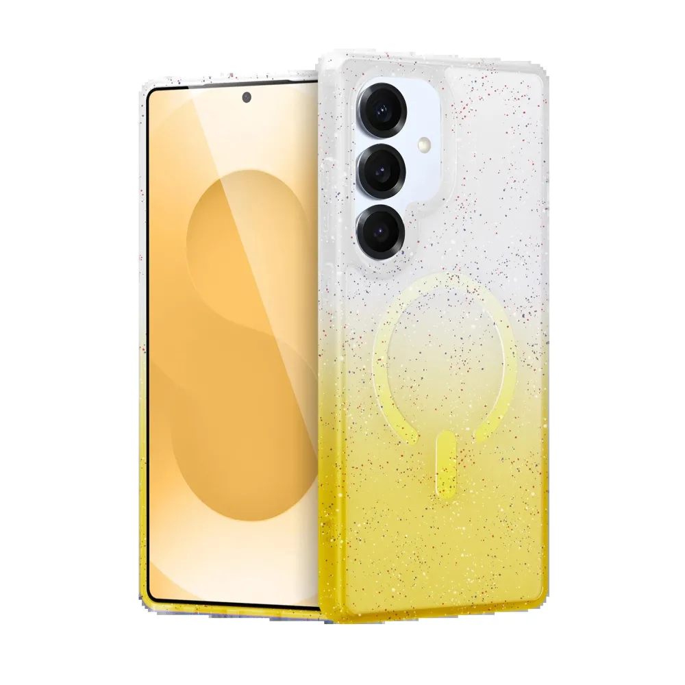 Newface Samsung Galaxy S25 Pummel Shiny Magsafe Kapak - Gold