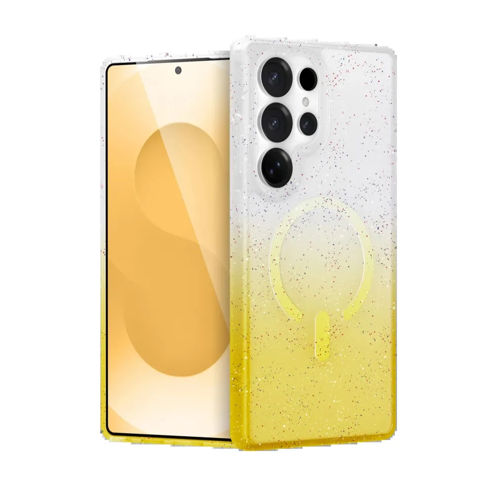 Newface Samsung Galaxy S25 Ultra Pummel Shiny Magsafe Kapak - Gold