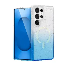 Newface Samsung Galaxy S25 Ultra Pummel Shiny Magsafe Kapak - Mavi