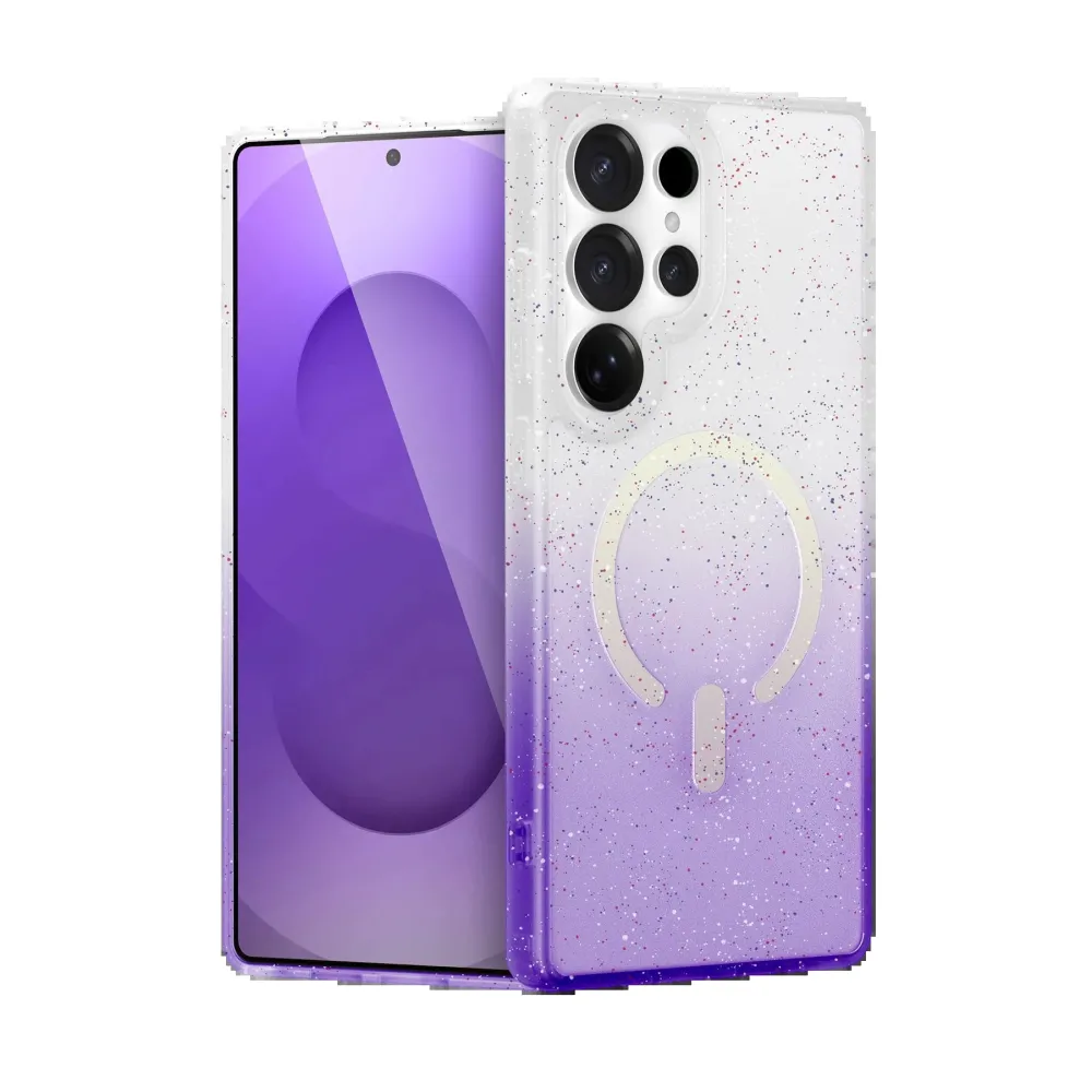 Newface Samsung Galaxy S25 Ultra Pummel Shiny Magsafe Kapak - Mor