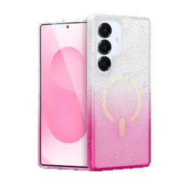 Newface Samsung Galaxy S25 Plus Pummel Shiny Magsafe Kapak - Pembe