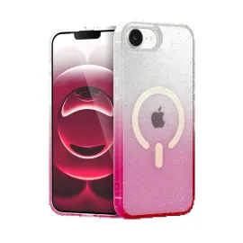 Newface Apple Iphone 16E Pummel Shiny Magsafe Kapak - Pembe