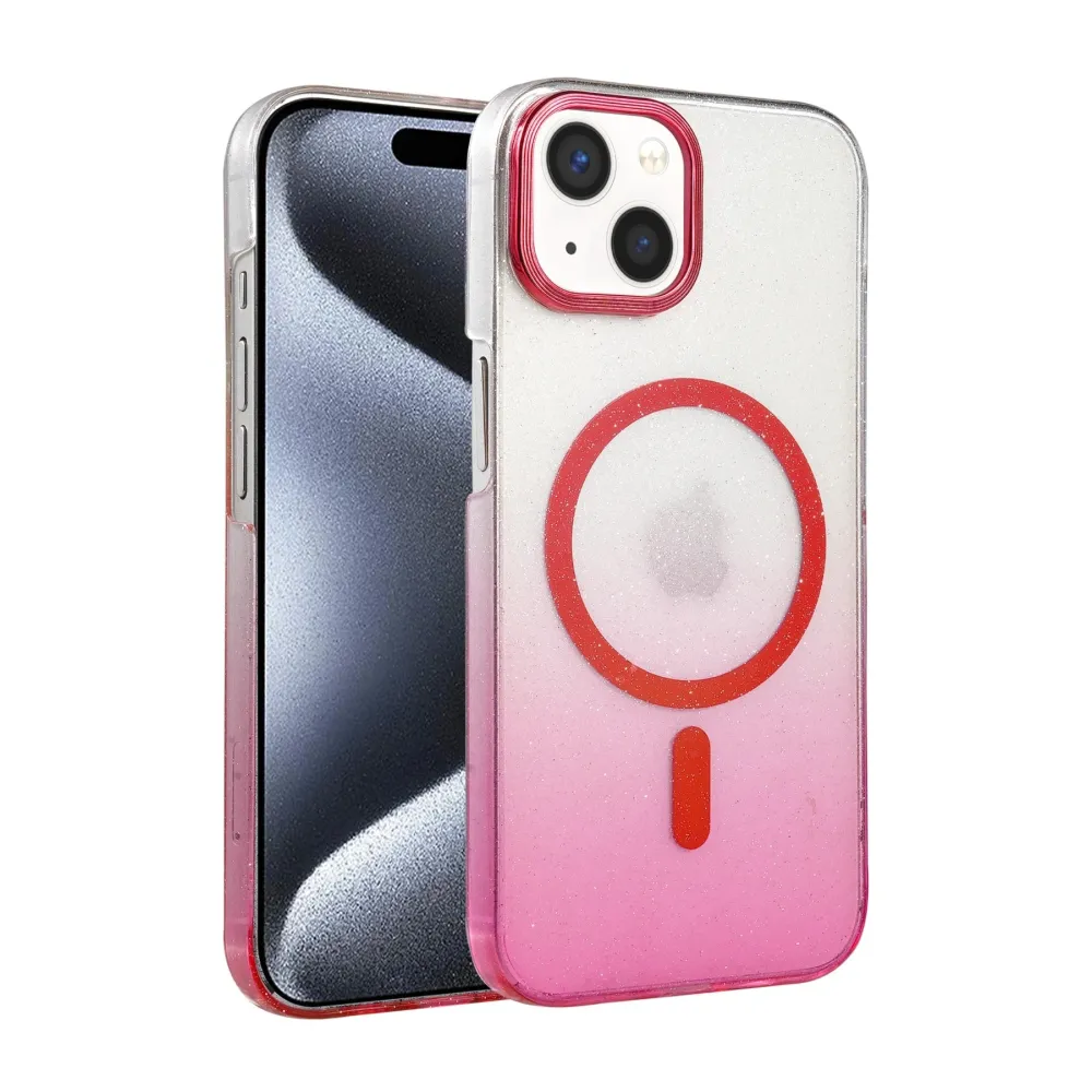 Newface Apple Iphone 15 Plus Glossy Magsafe Kapak - Pembe