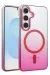 Newface Samsung Galaxy S25 Glossy Magsafe Kapak - Pembe