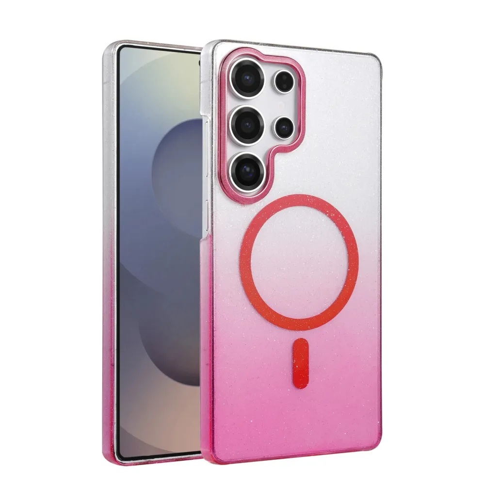 Newface Samsung Galaxy S25 Ultra Glossy Magsafe Kapak - Pembe