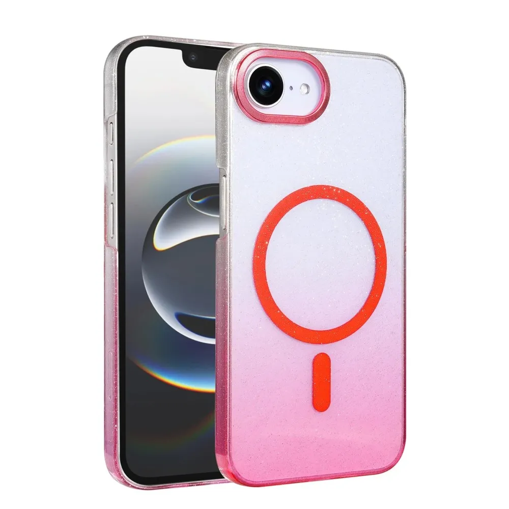 Newface Apple Iphone 16E Glossy Magsafe Kapak - Pembe