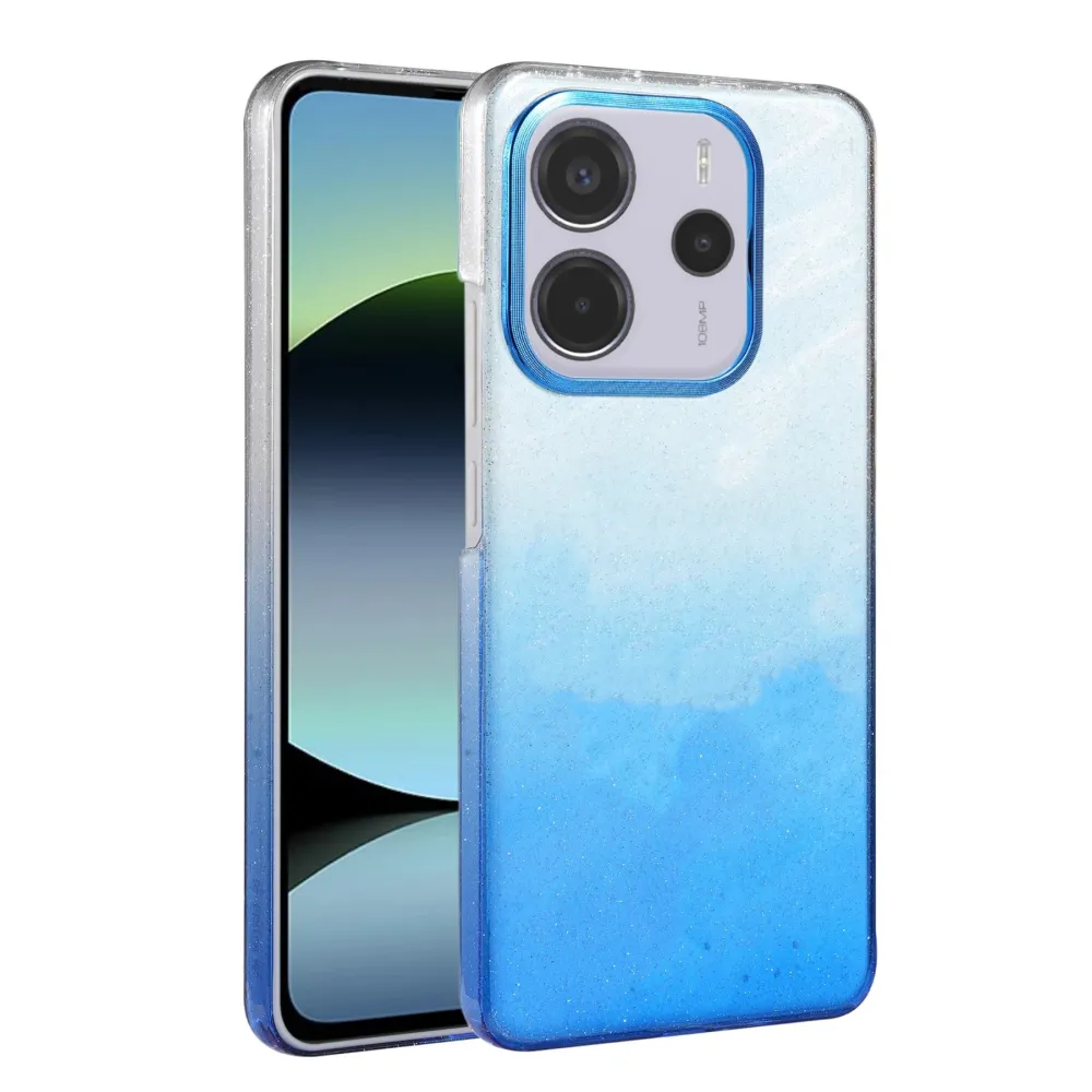 Newface Xiaomi Redmi Note 14 4G Glossy Kapak - Mavi