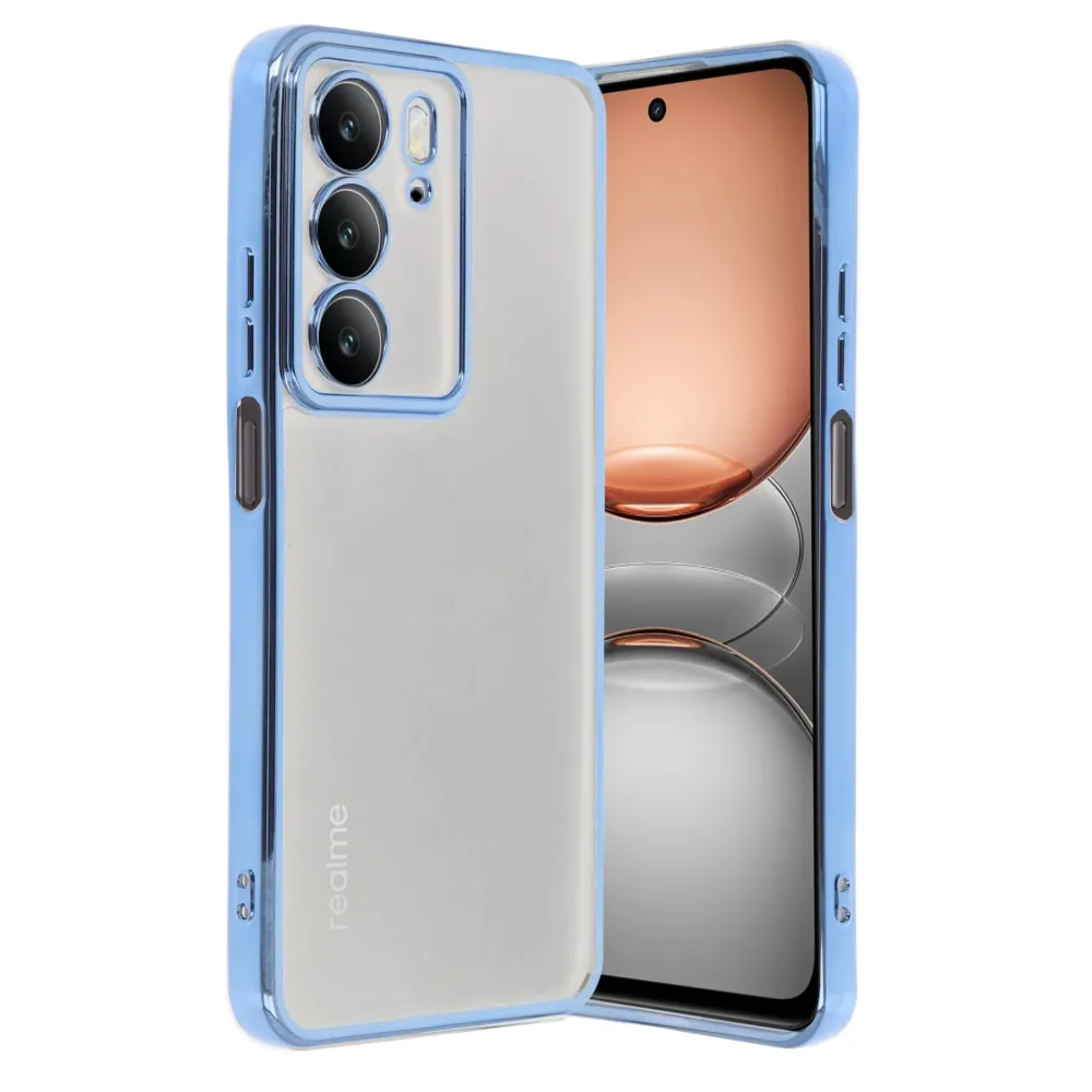 Newface Realme C75 4G Kılıf Razer Lensli Silikon - Açık Mavi