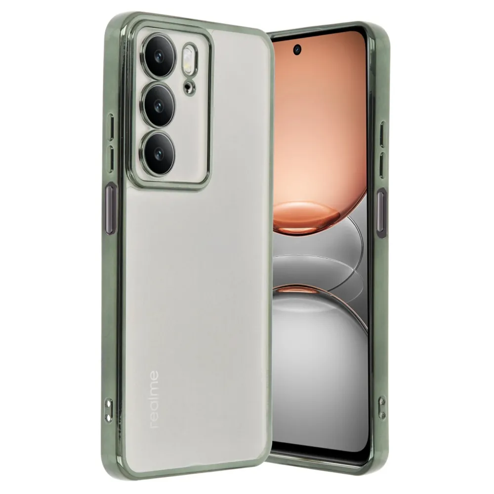 Newface Realme C75 4G Kılıf Razer Lensli Silikon - Yeşil