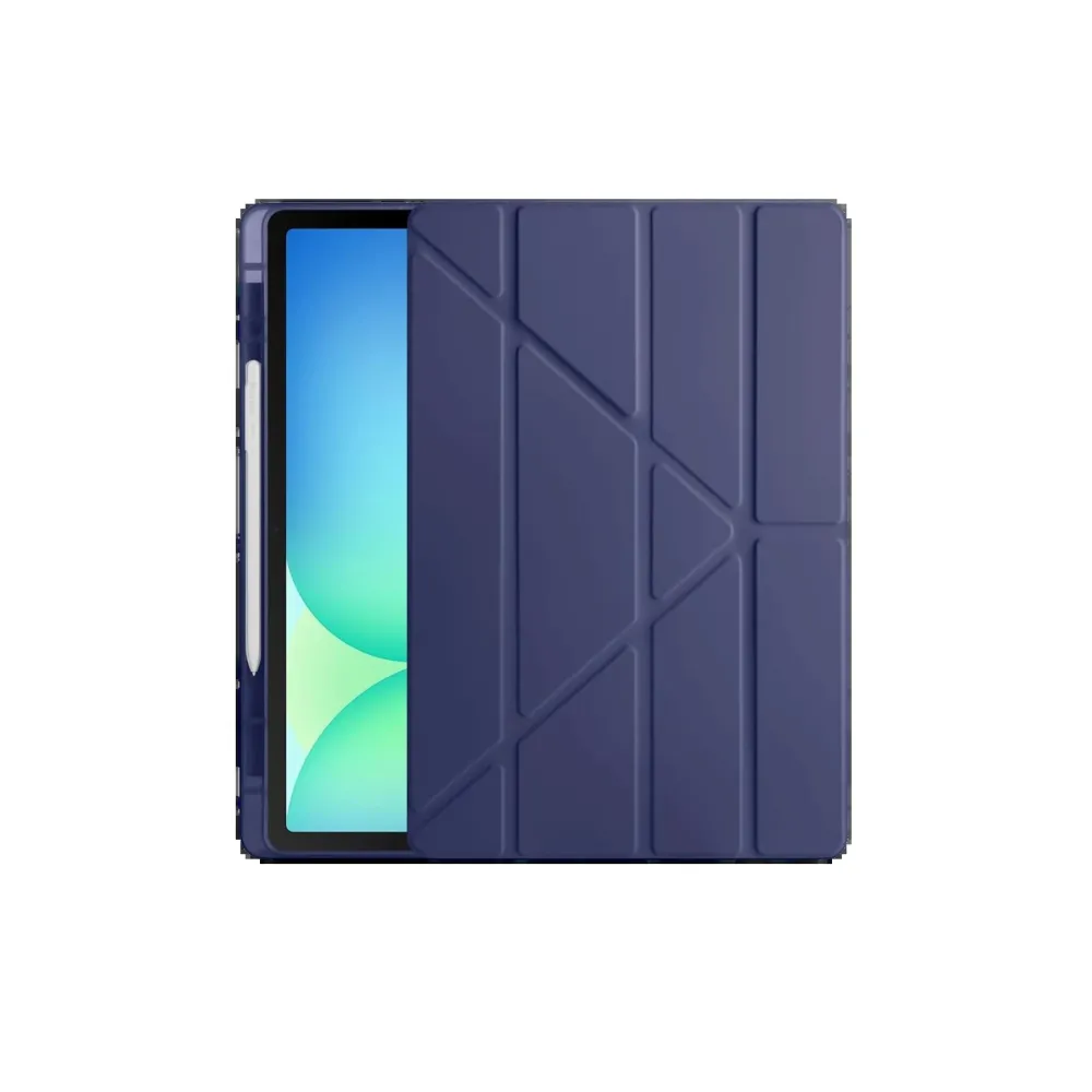 Newface iPad Pro 13 (2024) Kılıf Kalemlikli Hugo Tablet Kılıfı - Lacivert