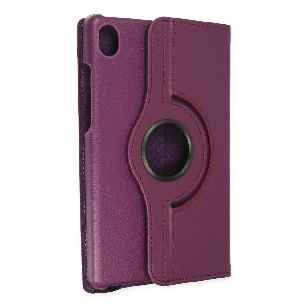 Newface Samsung Galaxy X510 Tab S9 FE 11 Kılıf 360 Tablet Deri Kılıf - Mürdüm