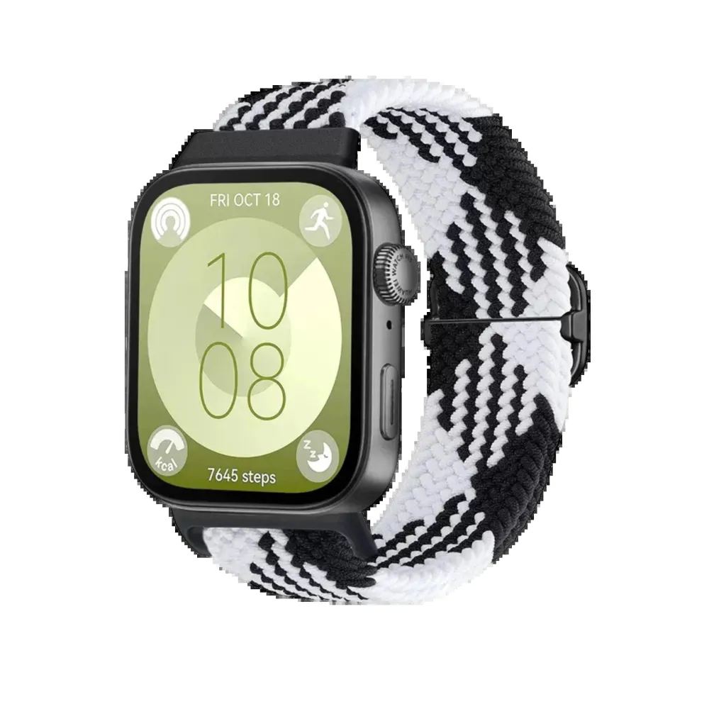 Newface Huawei Fit 4 Star Kordon - Siyah-Beyaz