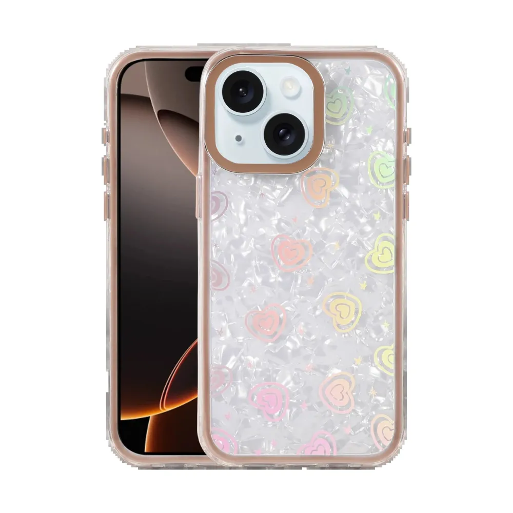 Newface Apple Iphone 15 Lumi Desenli Kapak - Çöl Titanyum