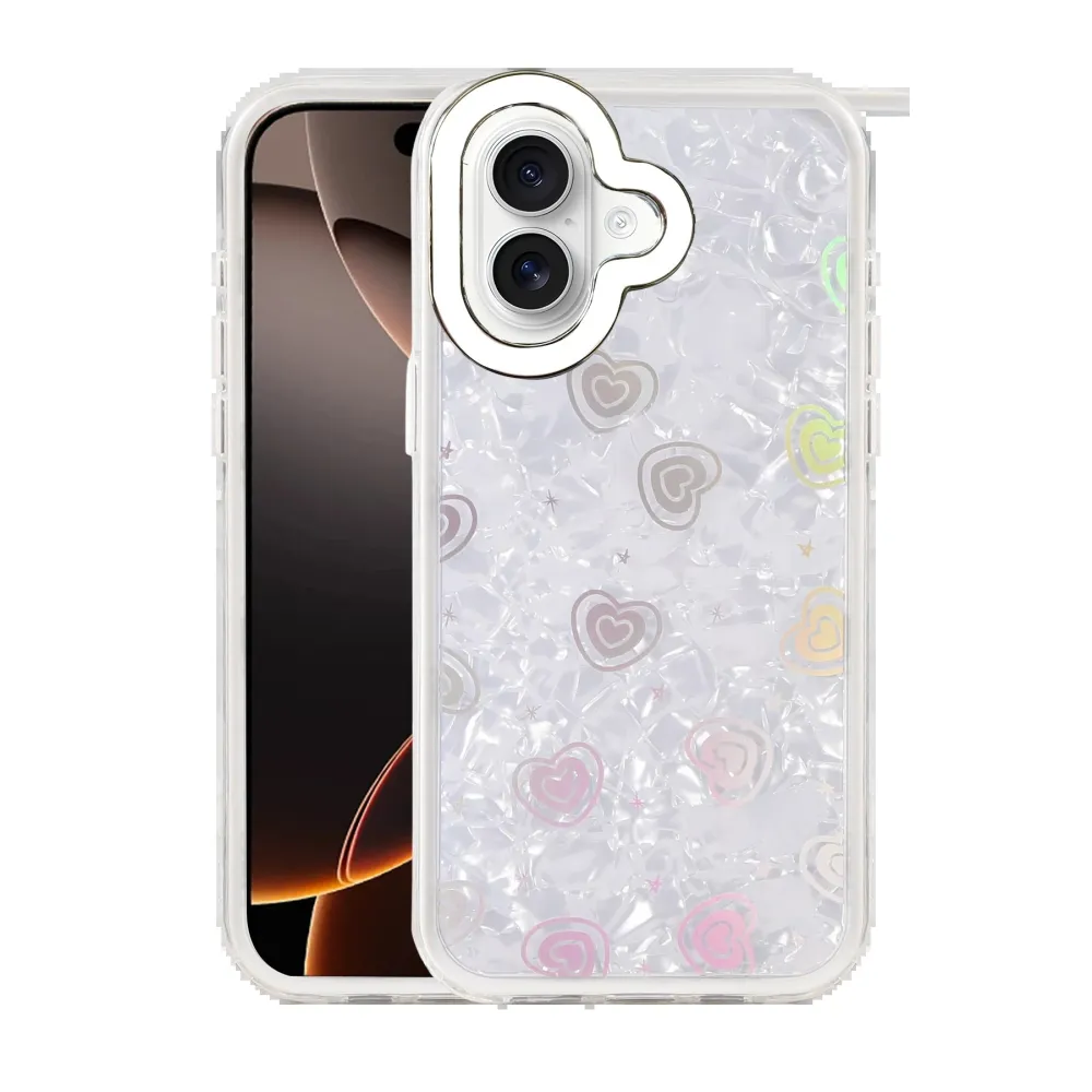 Newface Apple Iphone 16 Lumi Desenli Kapak - Beyaz