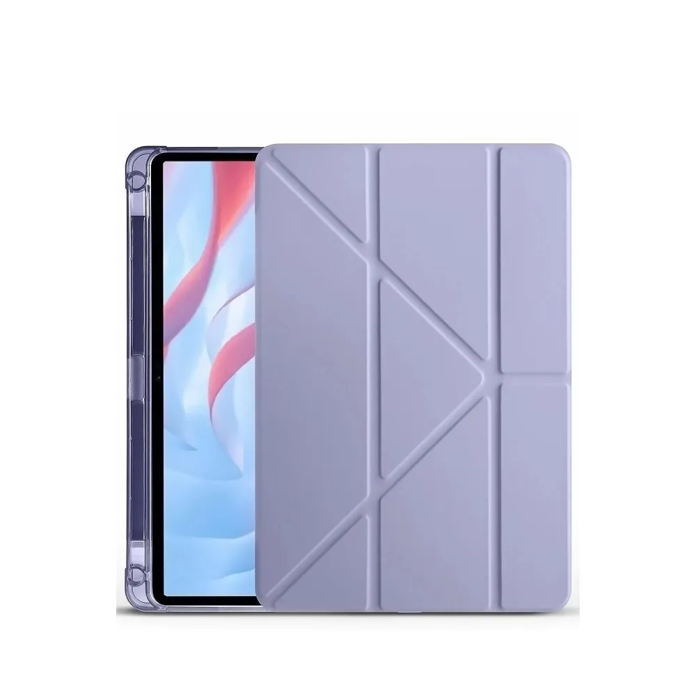 Newface Huawei Honor Pad X9A Kalemlikli Mars Tablet Kılıfı - Açık Mor