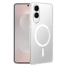 Newface Samsung Galaxy S25 Edge Kılıf Pc Zara Magsafe Şeffaf Kılıf - Şeffaf