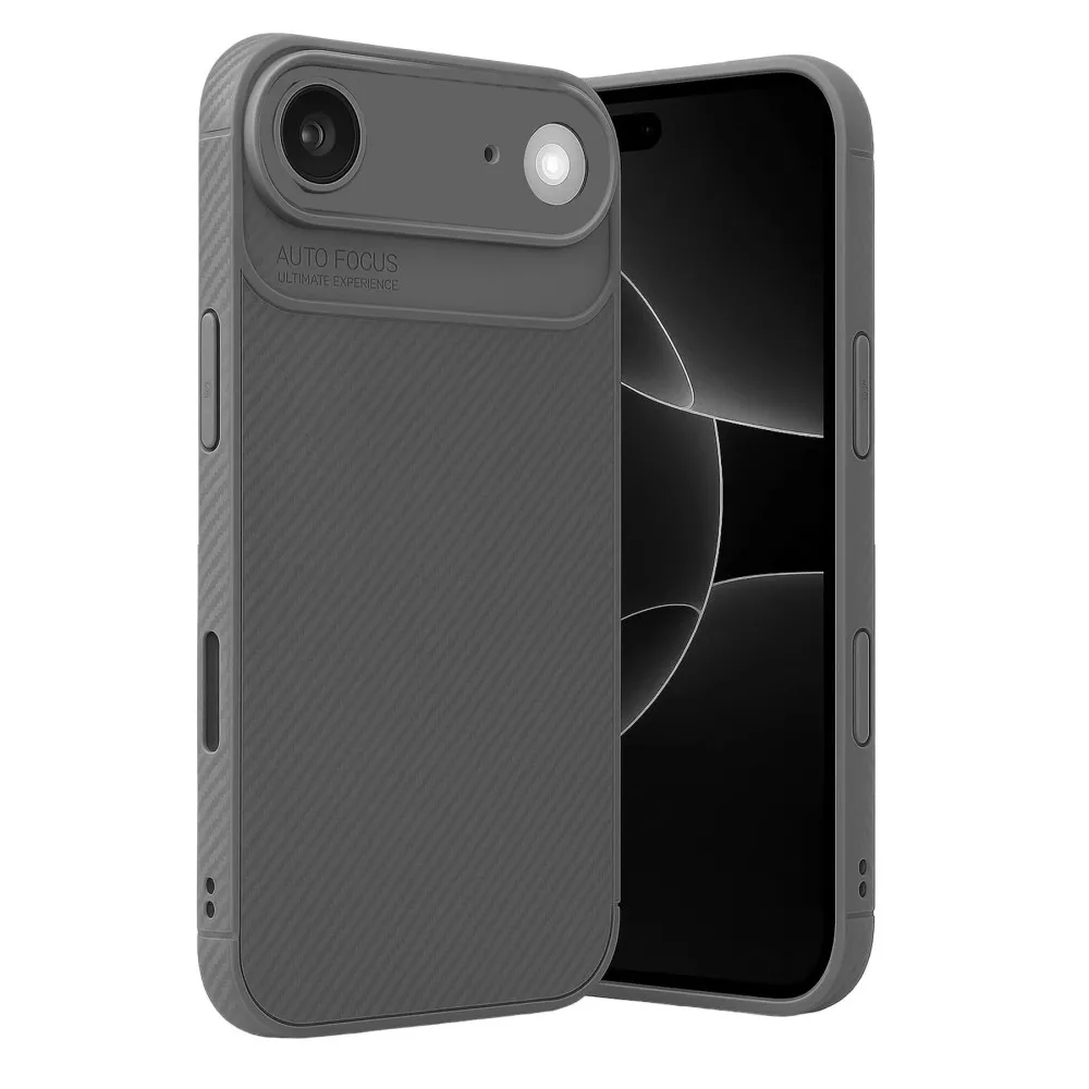 Newface Apple Iphone 17 Air Auto Focus Karbon Kapak - Gri