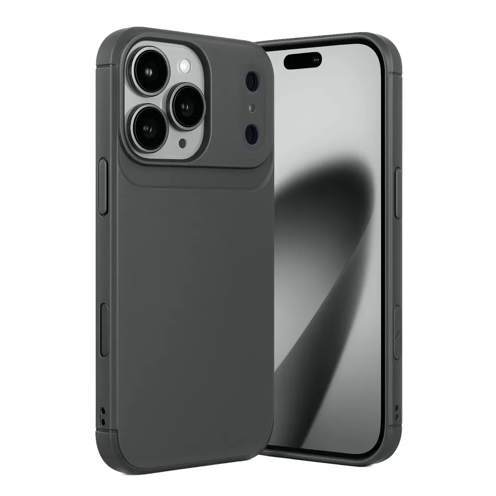Newface Apple Iphone 17 Pro Max Auto Focus Karbon Kapak - Gri