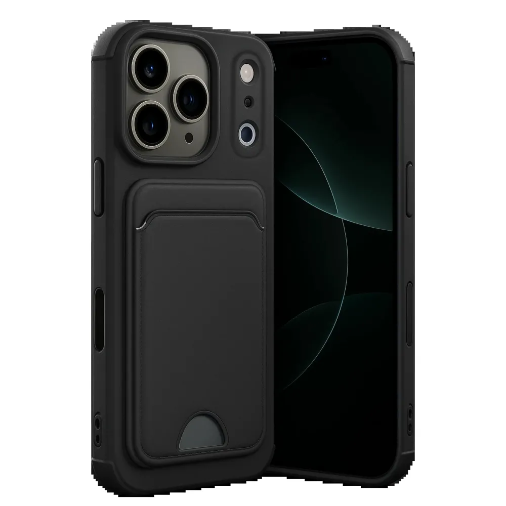 Newface Apple Iphone 17 Pro Kelvin Kartvizitli Silikon - Siyah