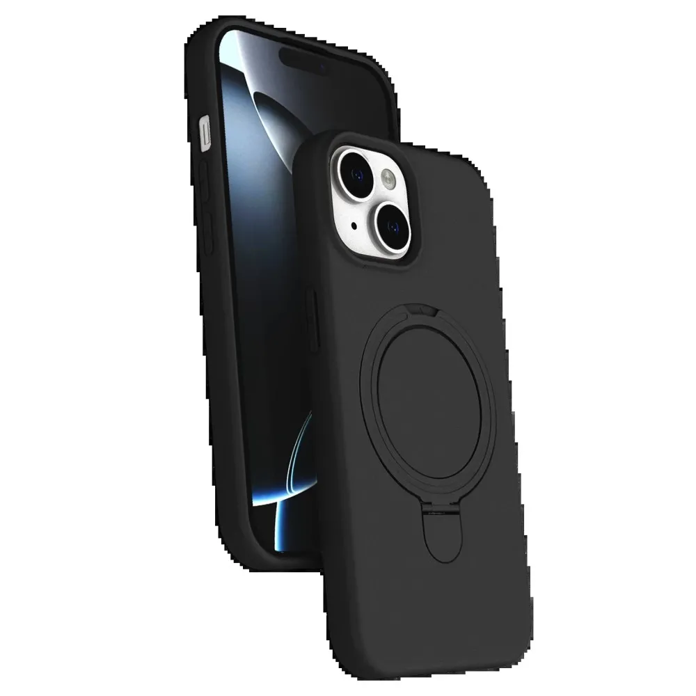 Newface Apple iPhone 14 Regal Magsafe Standlı Kapak - Siyah