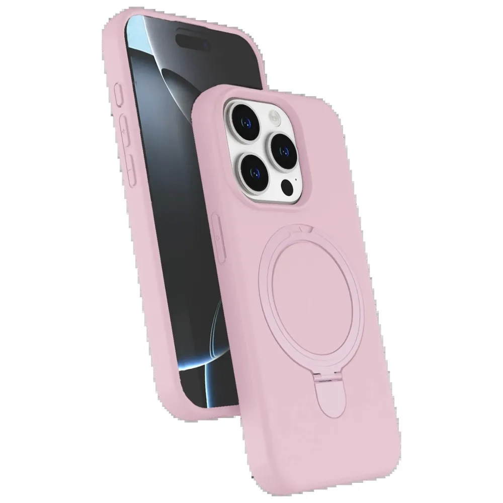 Newface Apple Iphone 14 Pro Max Regal Magsafe Standlı Kapak - Açık Pembe