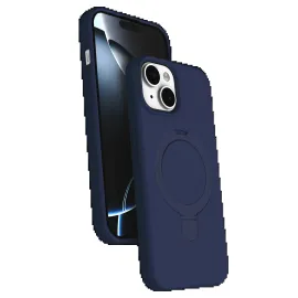 Newface Apple Iphone 15 Plus Regal Magsafe Standlı Kapak - Lacivert