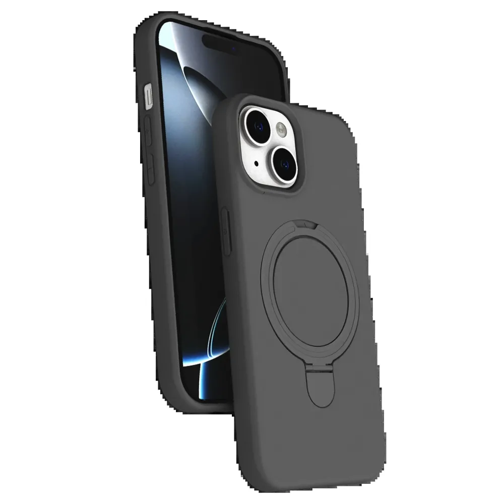 Newface Apple Iphone 15 Plus Regal Magsafe Standlı Kapak - Titan Gri