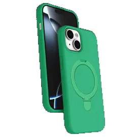 Newface Apple Iphone 15 Plus Regal Magsafe Standlı Kapak - Yeşil