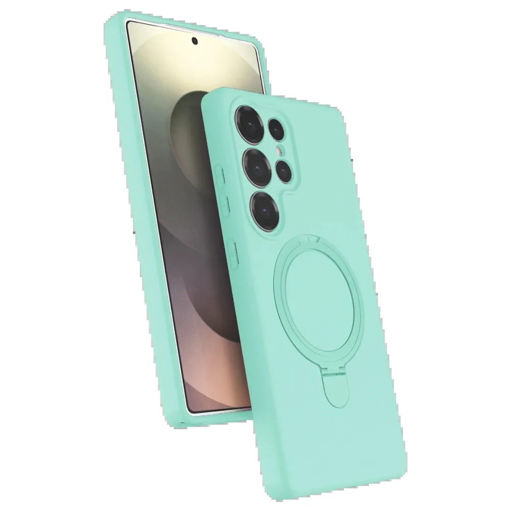 Newface Samsung Galaxy S23 Ultra Regal Magsafe Standlı Kapak - Su Yeşili