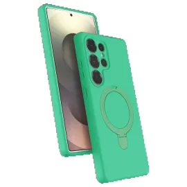 Newface Samsung Galaxy S23 Ultra Regal Magsafe Standlı Kapak - Yeşil