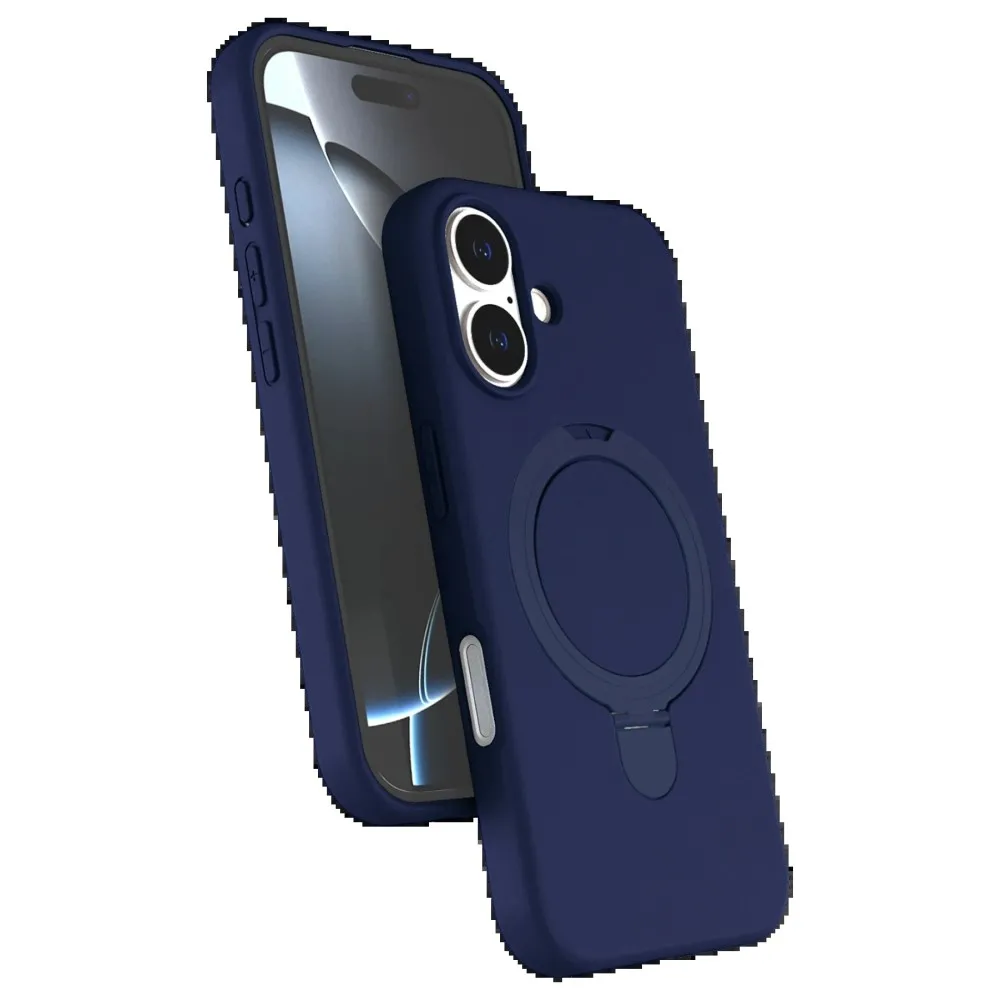 Newface Apple iPhone 16 Regal Magsafe Standlı Kapak - Lacivert