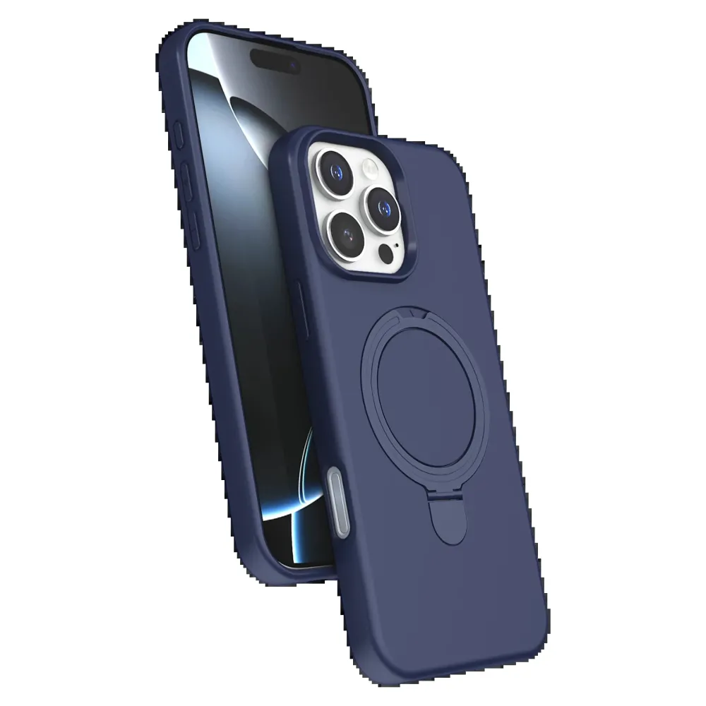 Newface Apple Iphone 16 Pro Regal Magsafe Standlı Kapak - Lacivert