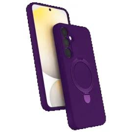 Newface Samsung Galaxy A55 5G Regal Magsafe Standlı Kapak - Derin Mor