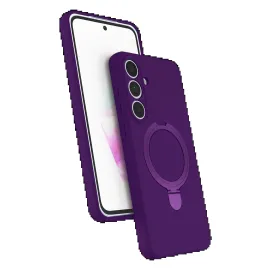 Newface Samsung Galaxy S24 FE Regal Magsafe Standlı Kapak - Derin Mor