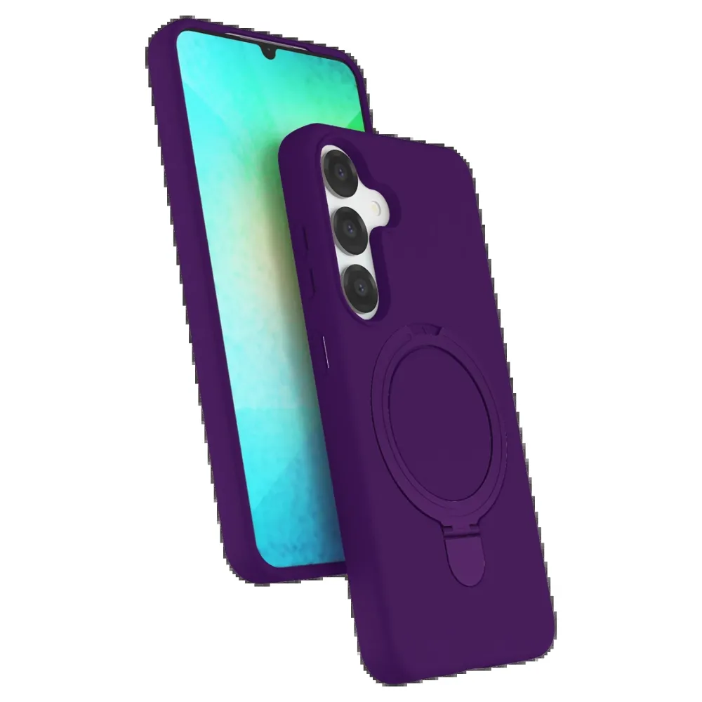 Newface Samsung Galaxy S25 Regal Magsafe Standlı Kapak - Derin Mor