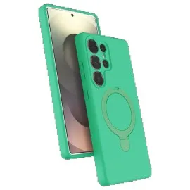 Newface Samsung Galaxy S25 Ultra Regal Magsafe Standlı Kapak - Yeşil