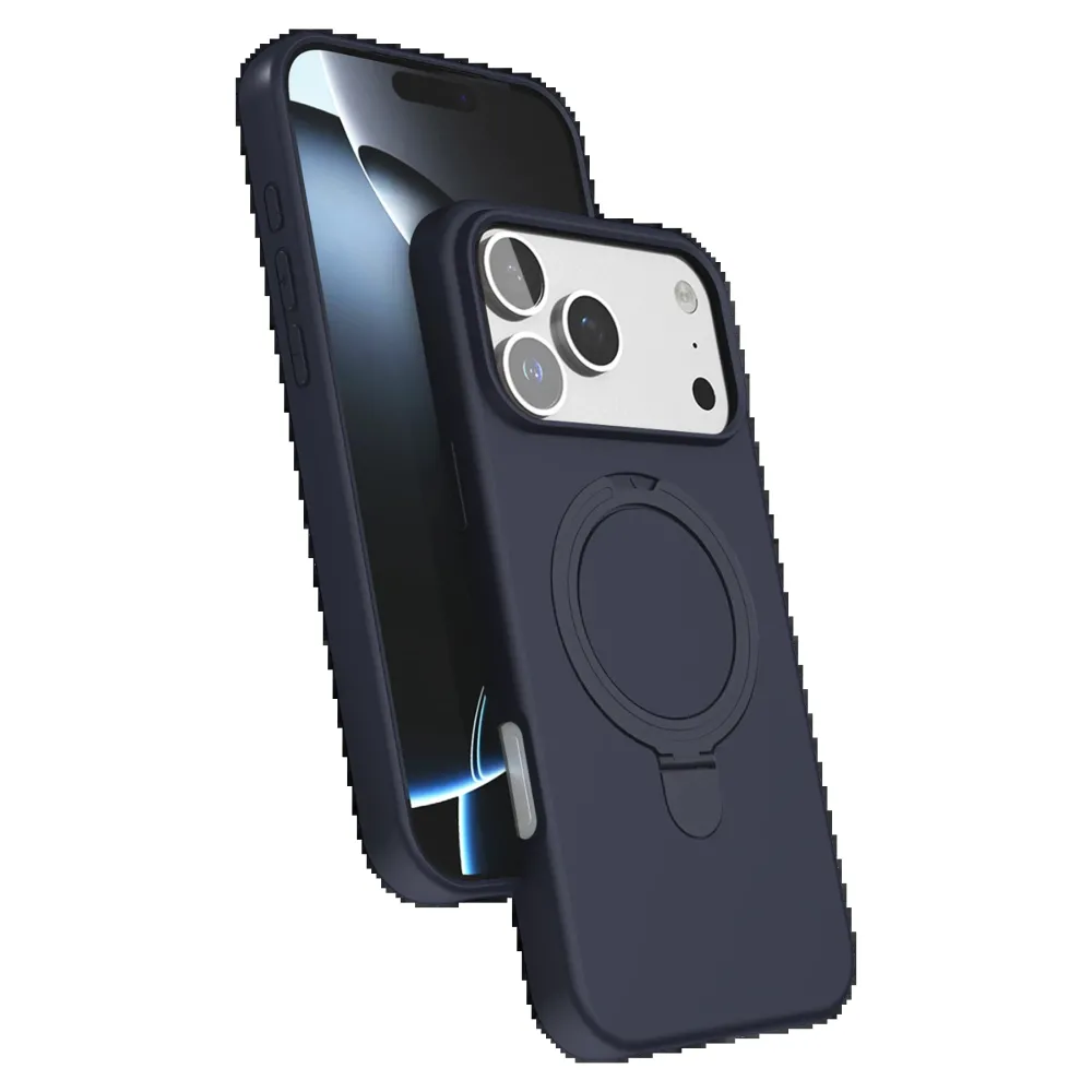 Newface Apple Iphone 17 Pro Regal Magsafe Standlı Kapak - Lacivert