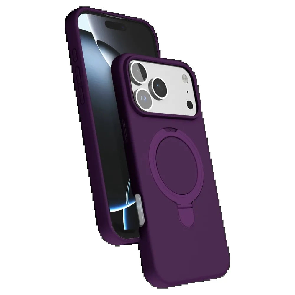 Newface Apple Iphone 17 Pro Max Regal Magsafe Standlı Kapak - Derin Mor