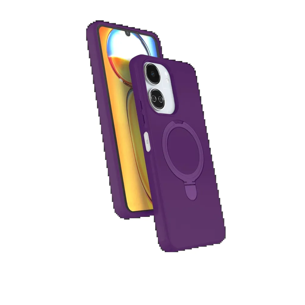 Newface Xiaomi Redmi 13C Regal Magsafe Standlı Kapak - Derin Mor