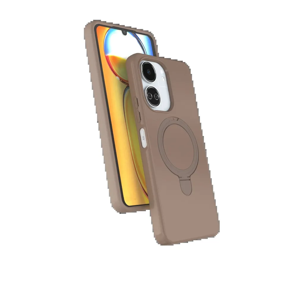 Newface Xiaomi Redmi 13C Regal Magsafe Standlı Kapak - Çöl Titanyum