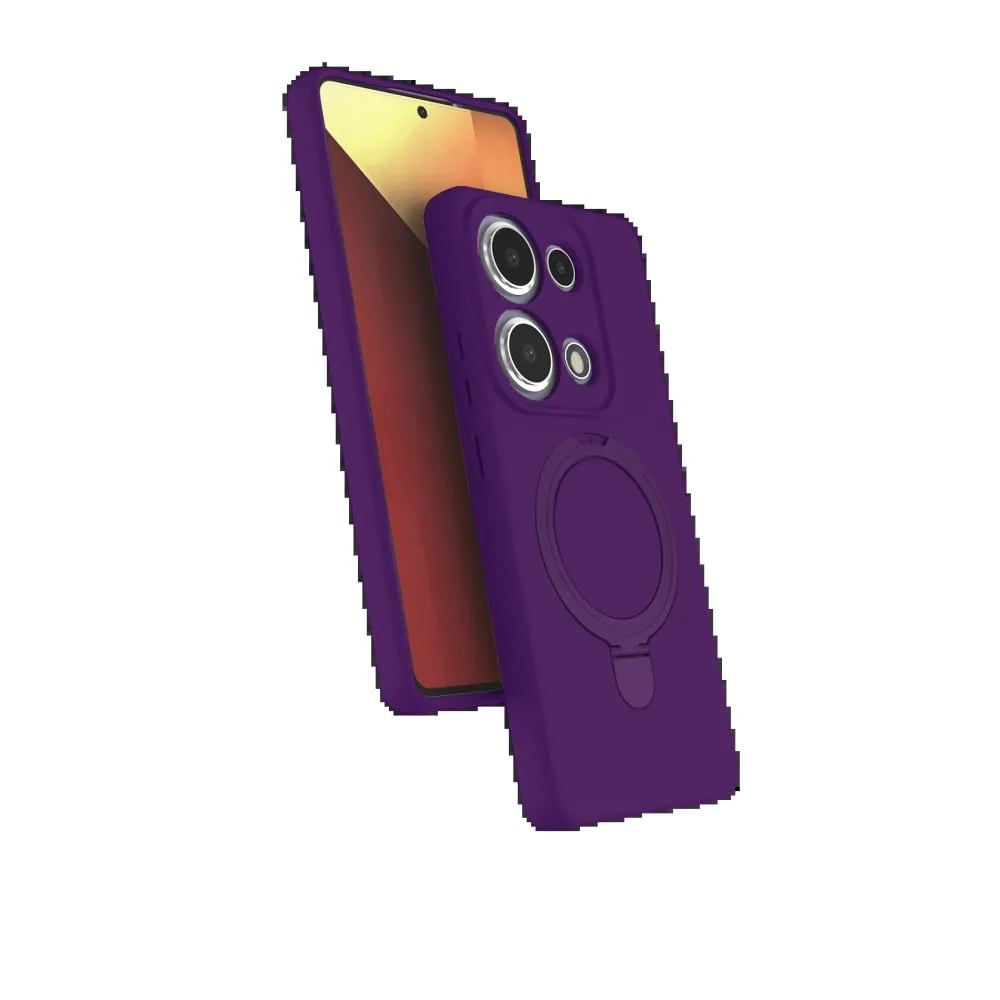 Newface Xiaomi Redmi Note 13 Pro 4G Regal Magsafe Standlı Kapak - Derin Mor