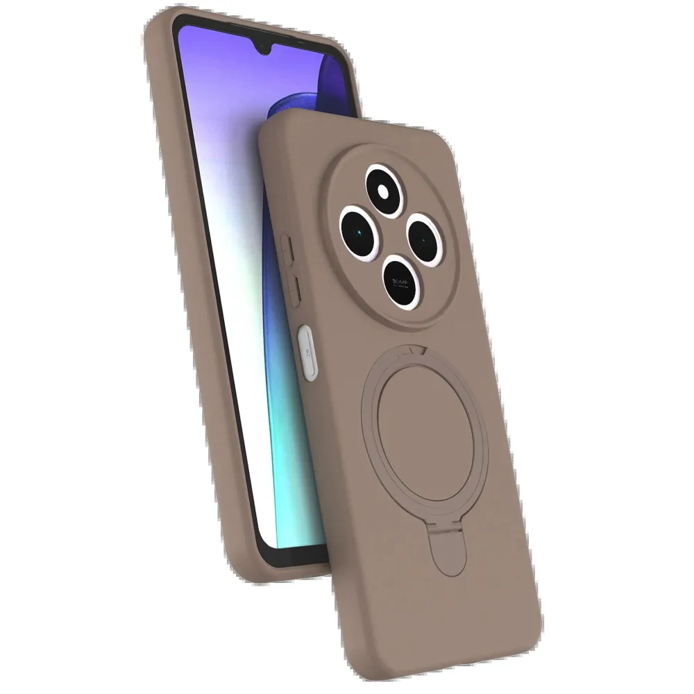 Newface Xiaomi Redmi 14C Regal Magsafe Standlı Kapak - Çöl Titanyum