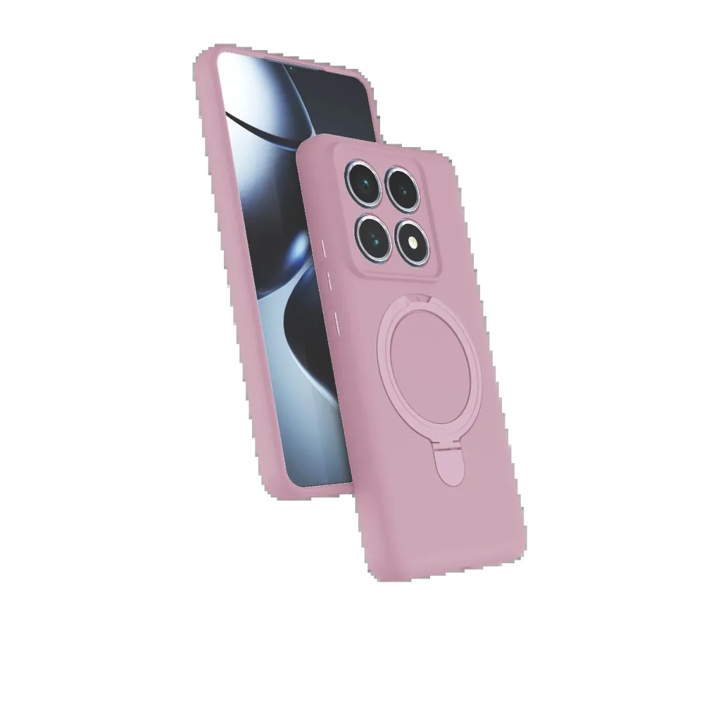 Newface Xiaomi Mi 14T Pro Regal Magsafe Standlı Kapak - Açık Pembe