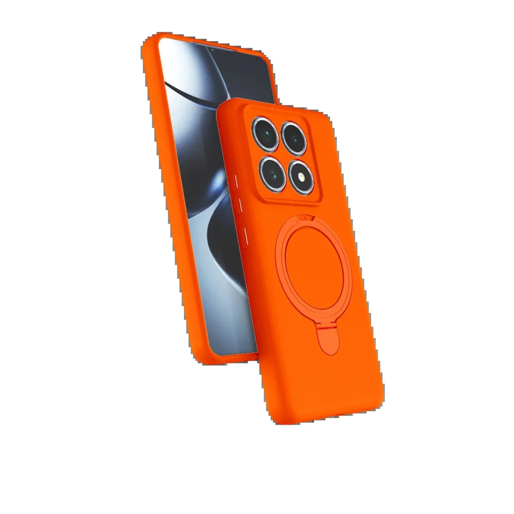 Newface Xiaomi Mi 14T Pro Regal Magsafe Standlı Kapak - Turuncu