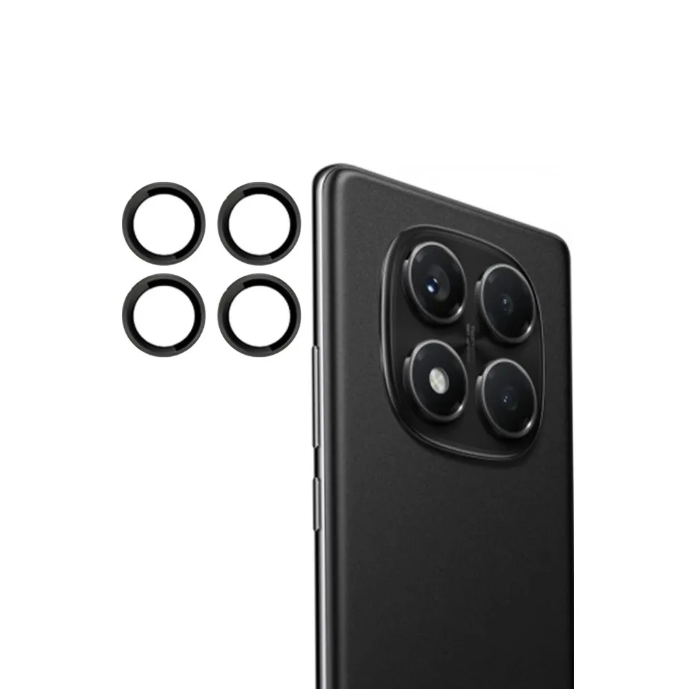 Joko Xiaomi Redmi Note 14 Pro 4G Pvd Metal Kamera Lens - Siyah