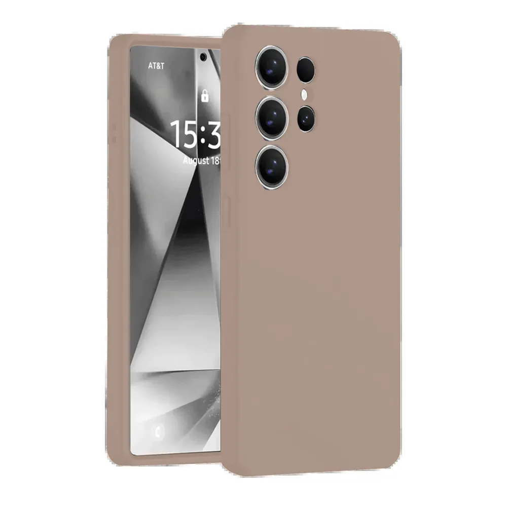 Newface Samsung Galaxy S25 Ultra Kılıf Nano Içi Kadife Silikon - Pudra