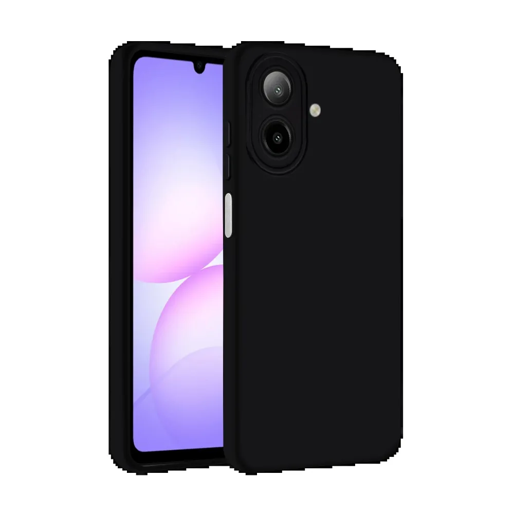 Newface Samsung Galaxy A07 Nano Içi Kadife Silikon - Siyah