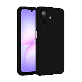 Newface Samsung Galaxy A07 Nano Içi Kadife Silikon - Siyah