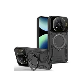Newface Xiaomi 14T Pro Kılıf Joy Lens Standlı Kapak - Siyah